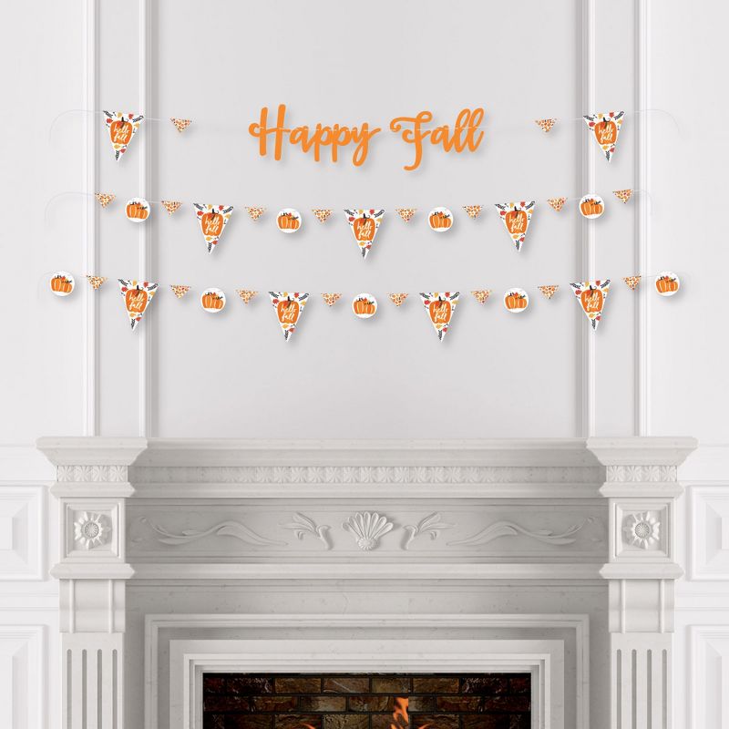 Big Dot of Happiness Fall Pumpkin - Halloween or Thanksgiving Party Letter Banner Decoration - 36 Banner Cutouts and Happy Fall Banner Letters, 3 of 8