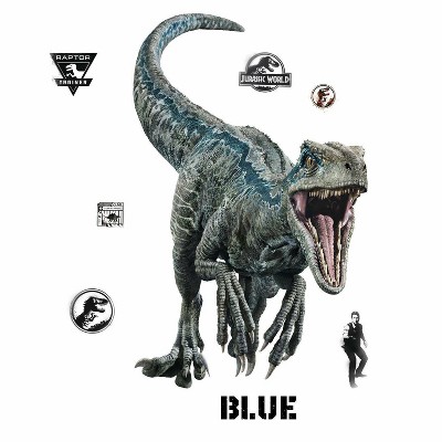 Jurassic World 2 Blue Velociraptor Giant Wall Decal