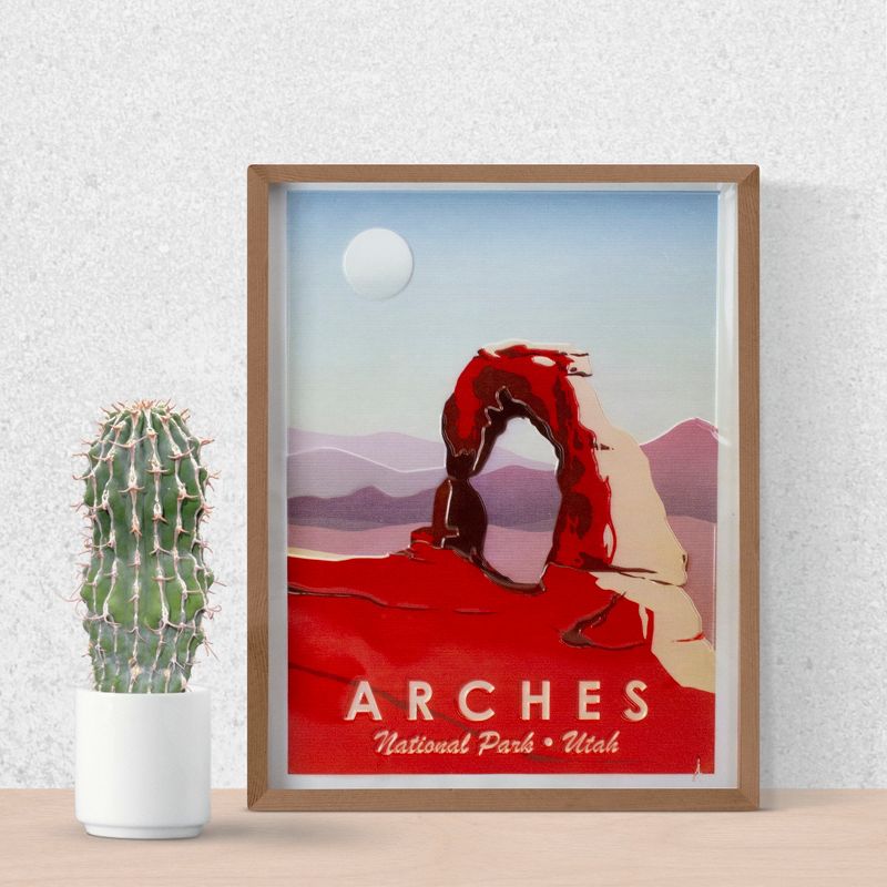 Raz Imports 18" Red and Brown Arches National Park Wall Art, 2 of 5