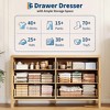 Dresser for Bedroom, Chest of Drawers, Closet Dresser Storage Cabinet Organizer for Bedroom, Living Room, Hallway & Office - 3 of 4