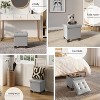 StorageBud Storage Ottoman for Bedroom End of Bed, Faux Leather Storage Bench, Large Storage Ottoman Bench, Entryway Bench with Storage - 3 of 4