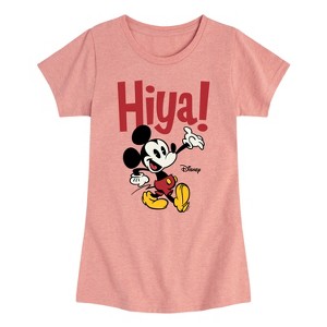Girls' - Disney - Mickey Mouse Fitted Short Sleeve Graphic T-Shirt - 1 of 4