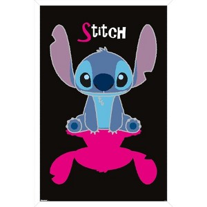 Trends International Disney Lilo and Stitch: Simply Stitch - Pink Shadow Framed Wall Poster Prints - 1 of 4