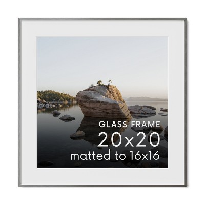 Haus and Hues Brushed Metal Frame with Real Glass, Gray/Bronze