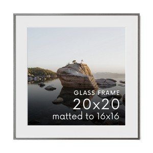 Haus and Hues Brushed Metal Frame with Real Glass, Gray/Bronze - 1 of 3