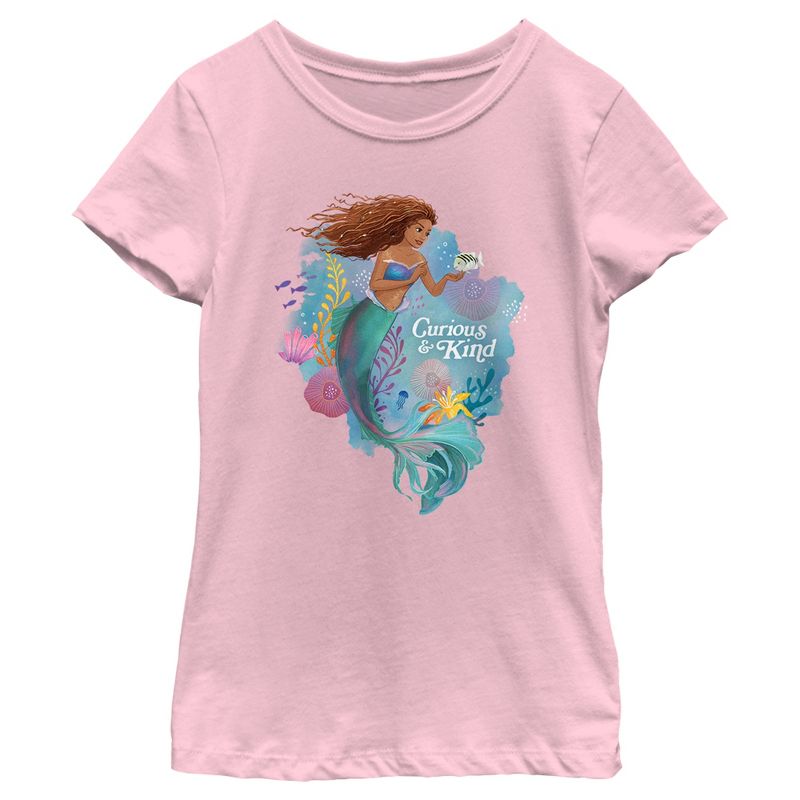 Girl's The Little Mermaid Ariel Curious & Kind T-Shirt, 1 of 5