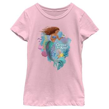 Girl's The Little Mermaid Ariel Curious & Kind T-Shirt