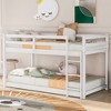 NicBex Twin Over Twin Bunk Bed with Built-in Ladder,Loft Bed with Fence for Bedroom,Black/White/Off-White/Gray - 2 of 4