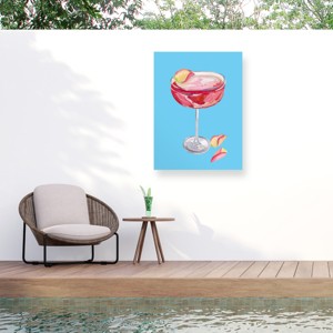 Trademark Fine Art - Alice Straker  Sparkling Rose Gin Cocktail Matted Framed Art - 1 of 4