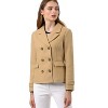 INSPIRE CHIC Women's Notched Lapel Double-Breasted Pea Coat - 2 of 4