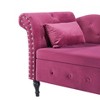 NicBex Velvet Buttons Tufted Nailhead Recliner Sofa with Multifunctional Storage,Upholstered Sleeper Chair for Living Room,Bedroom - 3 of 4