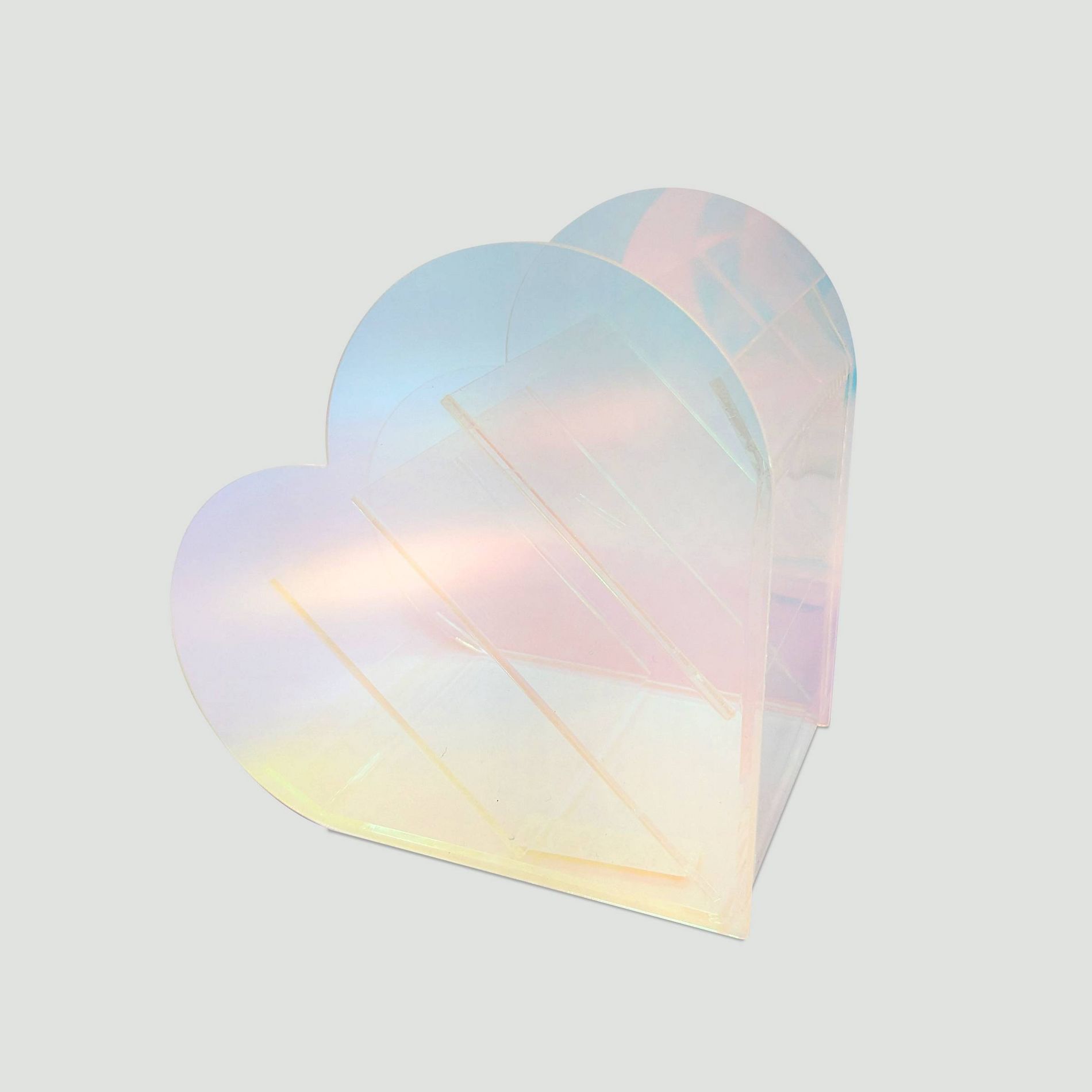 Cur8 Acrylic Irridecent Makeup Brush Holder Heart