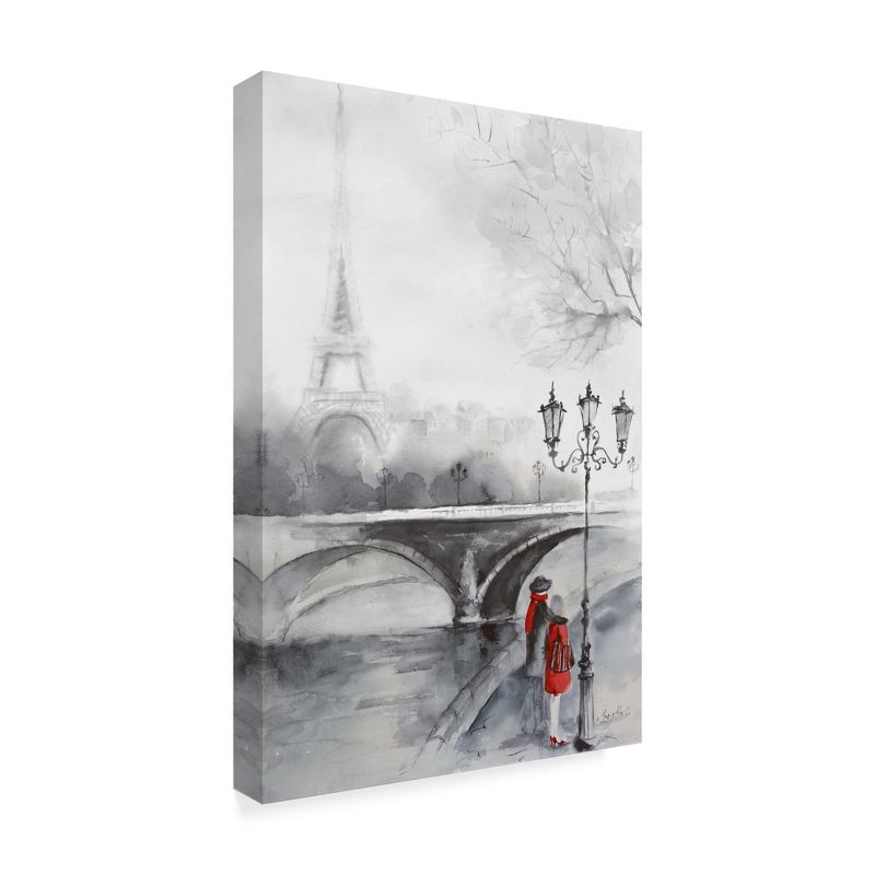 Trademark Fine Art -Marietta Cohen Art And Design 'Eiffel Tower Illustration 1' Canvas Art, 1 of 4