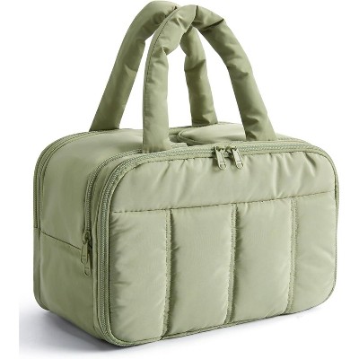 Travel Toiletry Bag, Puffy Large Toiletry Bag for Women, Lightweight Cosmetic Makeup Bag Organizer with Handle