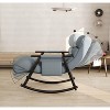 Dolonm 23.30 in. W Casual Folding Rocking Chair, Adjustable Backrest & Footrest, Side Pockets Placed, Living Room, Bedroom - 2 of 4