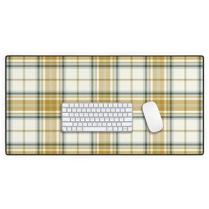 Heather Dutton Headmaster Plaid Ivory Desk Mat - Deny Designs - 1 of 4