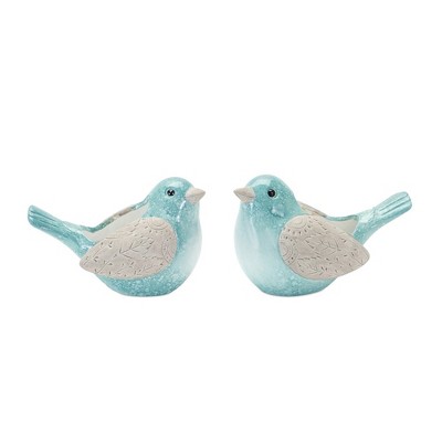 Melrose Whimsical Terracotta Bird Planter (Set of 2)