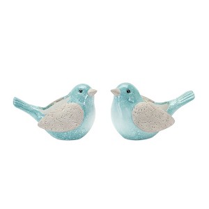 Melrose Whimsical Terracotta Bird Planter (Set of 2) - 1 of 3