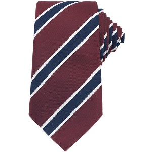 INSPIRE CHIC Men's Stripe Self-Tied Skinny Silk Slim Necktie for Graduation Wedding Party Uniforms 1Pc - 1 of 4