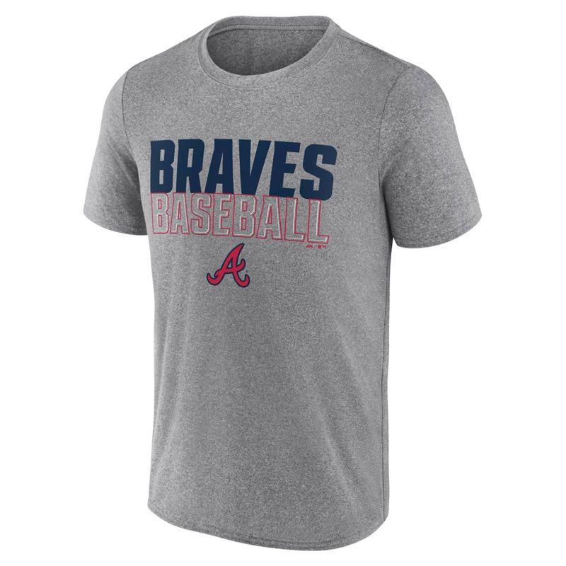 MLB Atlanta Braves Men's Gray Athletic T-Shirt, 2 of 4