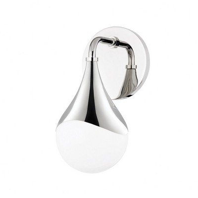 Mitzi Ariana 1 - Light Wall Light in  Polished Nickel Opal Glossy Shade