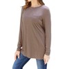 Women's Luxe Long Sleeve Top With Pockets - Basic Bae - 2 of 4