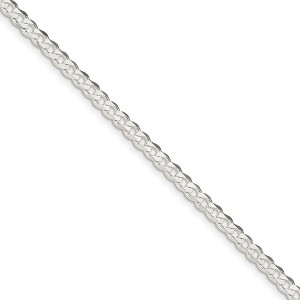 Black Bow Jewelry 4.5mm Sterling Silver Solid Classic Curb Chain Bracelet - 1 of 4