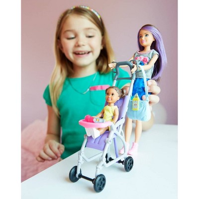 barbie skipper stroller playset