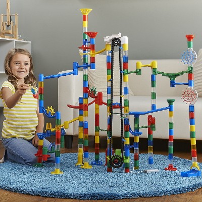 MindWare 215 Piece Mega Marble Run With Motorized Marble Elevator - Building