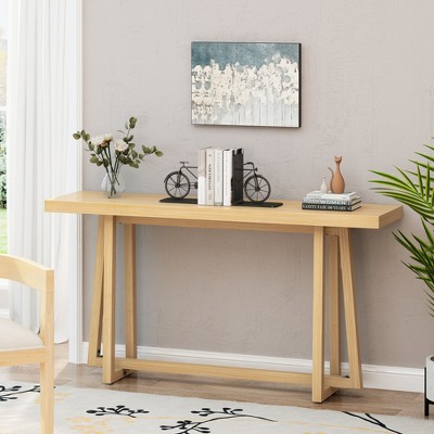NicBex Modern Rustic Console Table with Cross-Leg Design,Minimalist Entryway Table for Study,Hallway,Living Room