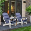Aoodor Patio Chair Cushions for Adirondack Chairs, High-Back Design, 52"x20"x2.5" Olefin Fabric Slipcovers with Ties, for Outdoor Furniture, Set of 2 - 3 of 4