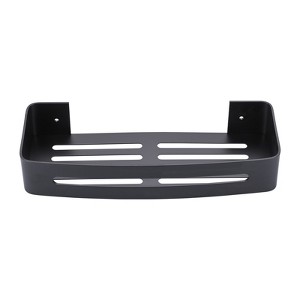 WOWOW  in. W x 2 in. H x 13 in. D Stainless Steel Rectangular Bathroom Shower Shelves in Black 2-Pieces - 1 of 4
