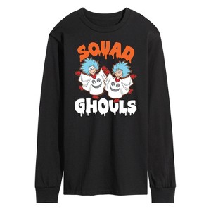 Men's - Dr. Seuss - Squad Ghouls Thing 1 and Thing 2 Long Sleeve Graphic T-Shirt - 1 of 4