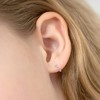Girls' Tiny CZ Hugger Screw Back Sterling Silver Earrings - In Season Jewelry - 3 of 4
