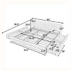 King Upholstered Bed Frame with Storage Drawers & Chenille Headboard, Modern Platform with Solid Wood Slats-3irtyhousy - 4 of 4