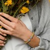 EVERLY JEWELRY | Two Tone Silver 0.40 CT TGW White, Green Cubic Zirconia 6mm wide popcorn stretch Bangle - 4 of 4