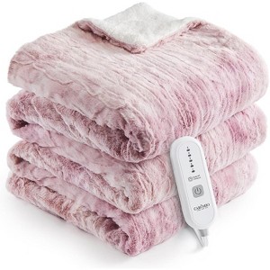 Heated Electric Throw Blanket, Fast Heating Electric Blankets with 5 Heating Levels & 4 Hours Auto Off, Pink Tie-Dye, 50" x 60" - 1 of 4