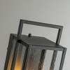 ALOADECOR Modern Outdoor Black Wall Light with Dusk to Dawn Sensor with Seeded Glass Waterproof Sconce for Entryway (¨2 Pack) - 4 of 4