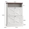 Shoe Storage Cabinet with Flip Drawers, Narrow Shoe Rack - 3 of 4