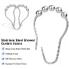 NewHome"12 Rustproof Stainless Steel Shower Curtain Hooks for Smooth Gliding on Bathroom Rods & Curtains"Silver - 4 of 4