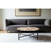 HomeRoots 32" Brown and Charcoal Genuine Marble Round Coffee Table - 2 of 4