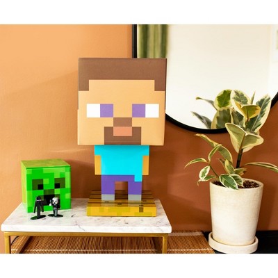 Minecraft Steve Figural Matte LED Desk Lamp Light | 13 Inches Tall