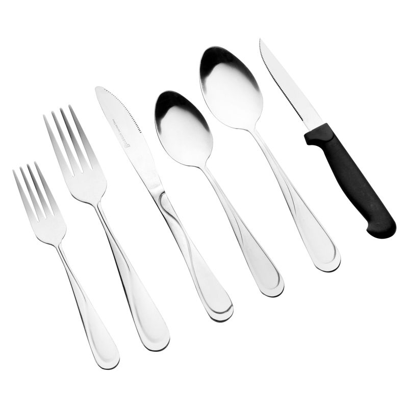 Gibson Home Trillium Plus 24 Piece Stainless Steel Flatware Set with 4 Steak Knives, 4 of 7