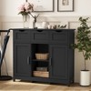 Storage Cabinets,Wooden Floor Cabinet,with Drawers and Shelves Storage Cabinets,Accent Cabinet for Living Room,Bedroom,Bathroom Furniture Home Decor - 2 of 4