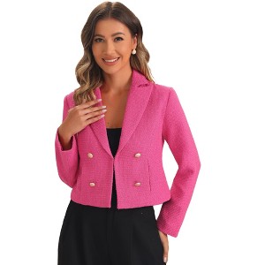 INSPIRE CHIC Women's Notch Lapel Buttons Office Long Sleeve Casual Blazer - 1 of 4