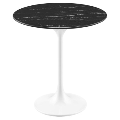 Modway Lippa 20Inch Round Artificial Marble Side Table
