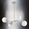 Urban Ambiance Luxury Minimalist Indoor Chandelier,  12''H x 16-1/2"W x 26-1/4''D,  Brushed Nickel Finish, UHP4620 - 3 of 4