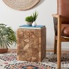 Forbes Square Stool - Medium Oak - Safavieh - 2 of 4