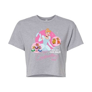 Women's - Disney Princess - Cinderella Make Your Own Magic Cropped Graphic T-Shirt - 1 of 4