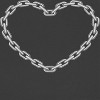 Rerun Island Women's Chains Heart Short Sleeve Graphic Cotton Cropped Loose T-shirt - Caviar L - 2 of 4